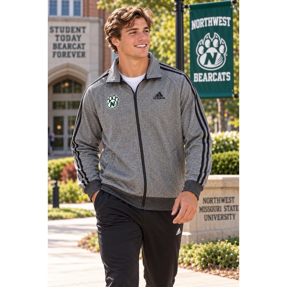 Adidas Northwest Missouri State Bearcats Track Jacket Gray Full Zip Men's